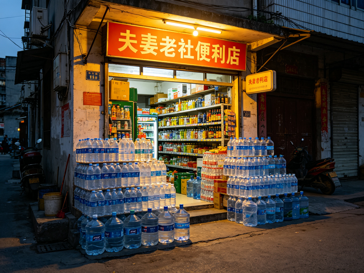 县域夫妻老婆便利店货架