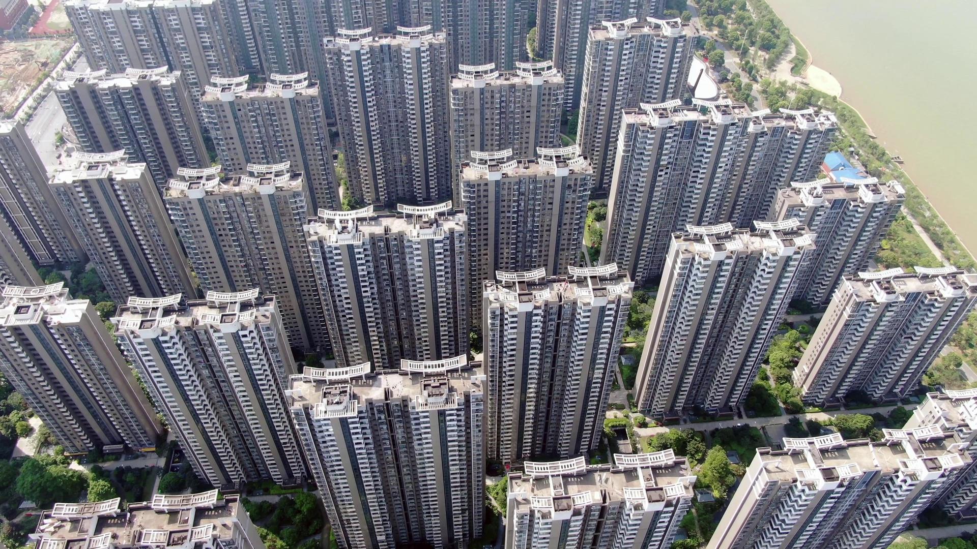城市房地产楼盘与天际线